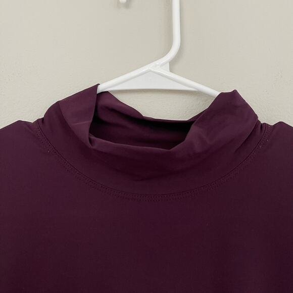 St. John Purple Turtleneck Jersey Spandex Top (M) - Picture 2 of 7